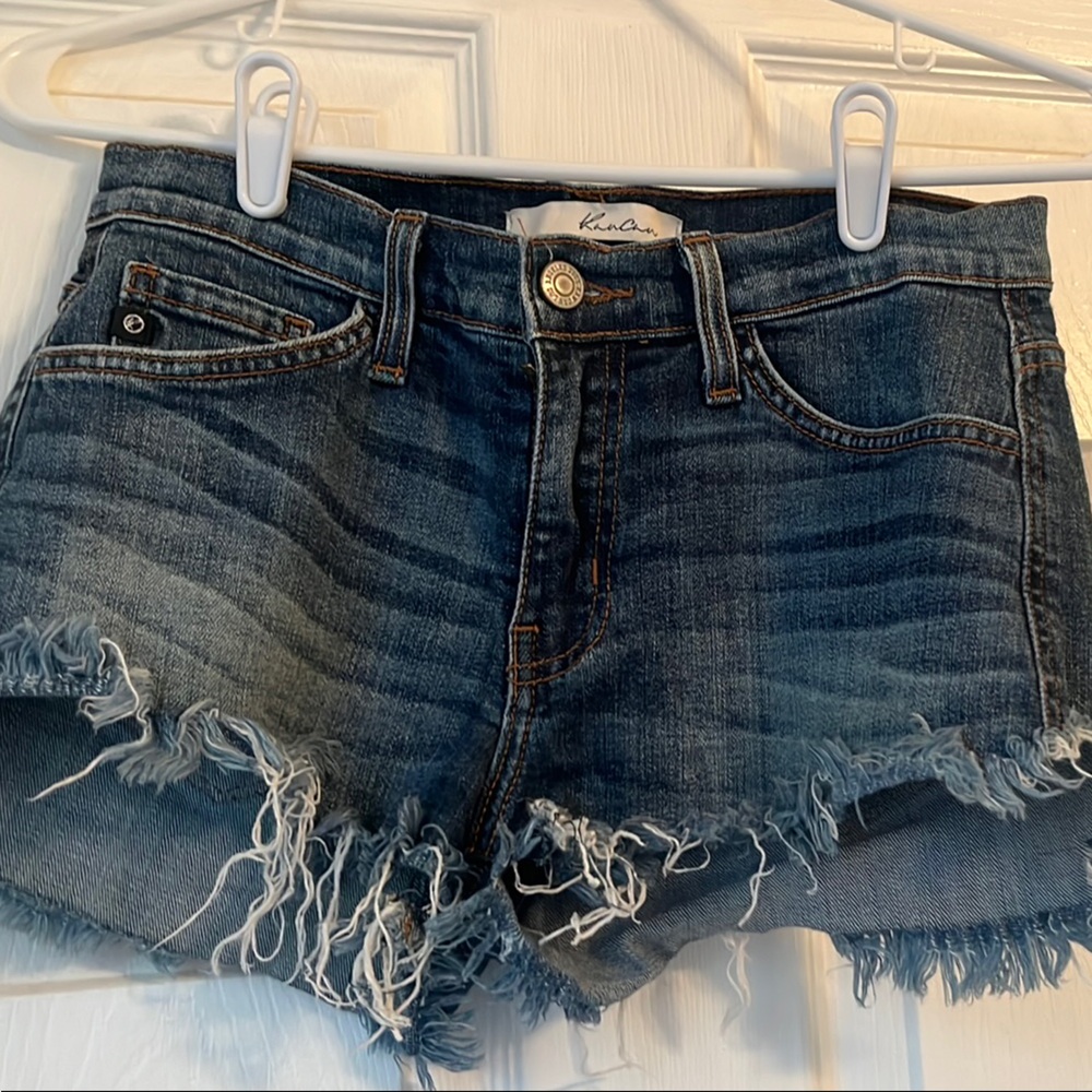 KanCan Distressed Denim Shorts